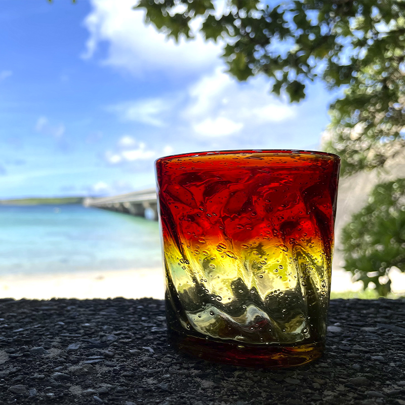 送料無料》海色のロックペアグラス｜沖縄好きがあつまる店「Blue and